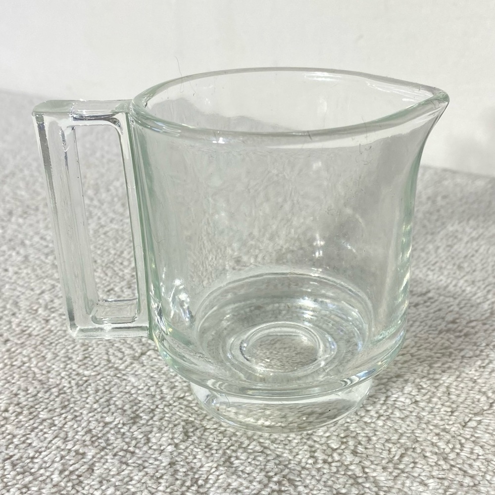 Vintage MCM Joe Colombo Clear Glass Creamer